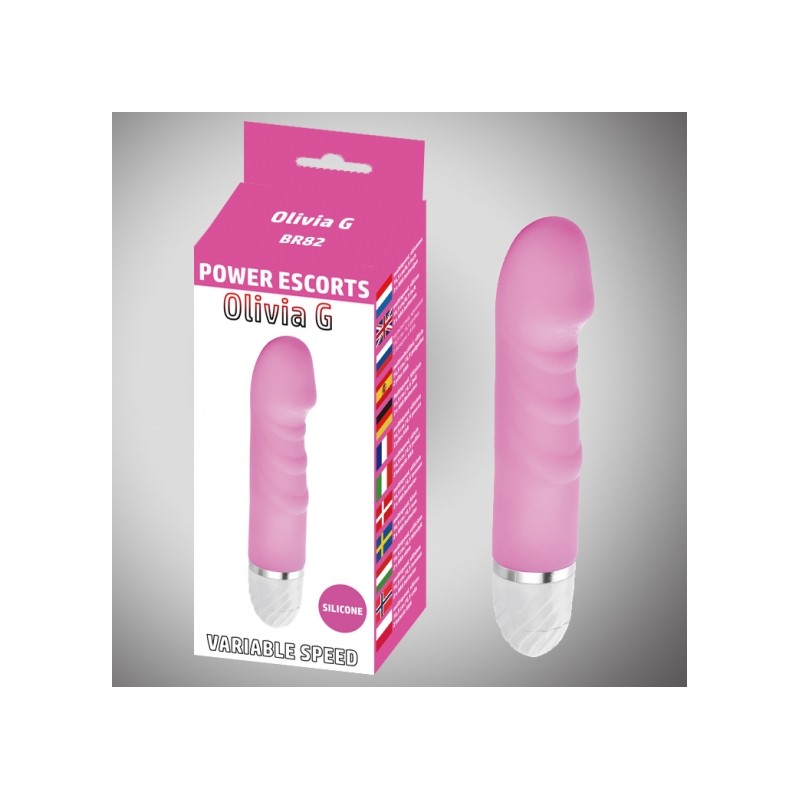 Olivia g pink 16,5 cm silicone vibrating 10 speed